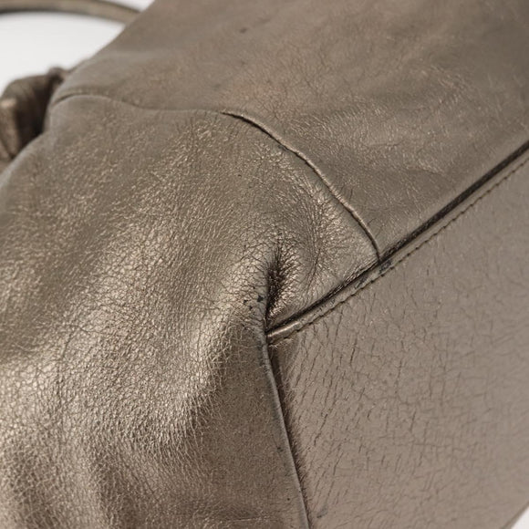 Salvatore Ferragamo Vala Shoulder Bag Leather Gold tone Auth 149548