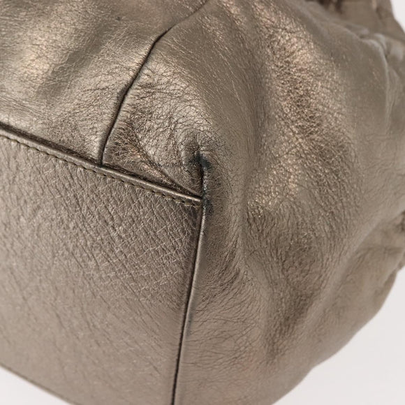 Salvatore Ferragamo Vala Shoulder Bag Leather Gold tone Auth 149548