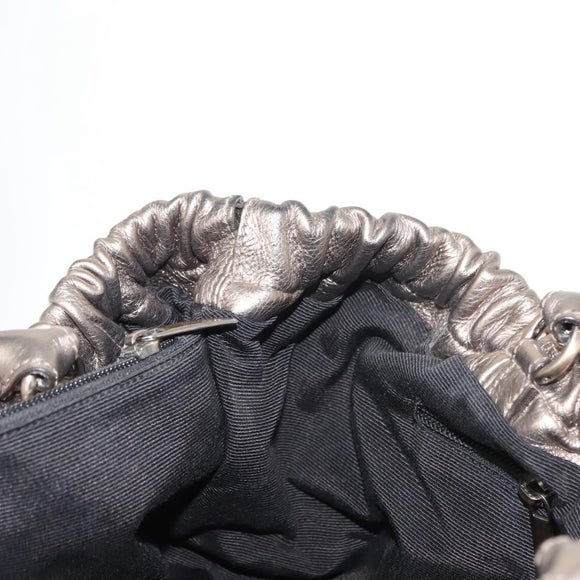 Salvatore Ferragamo Vala Shoulder Bag Leather Gold tone Auth 149548