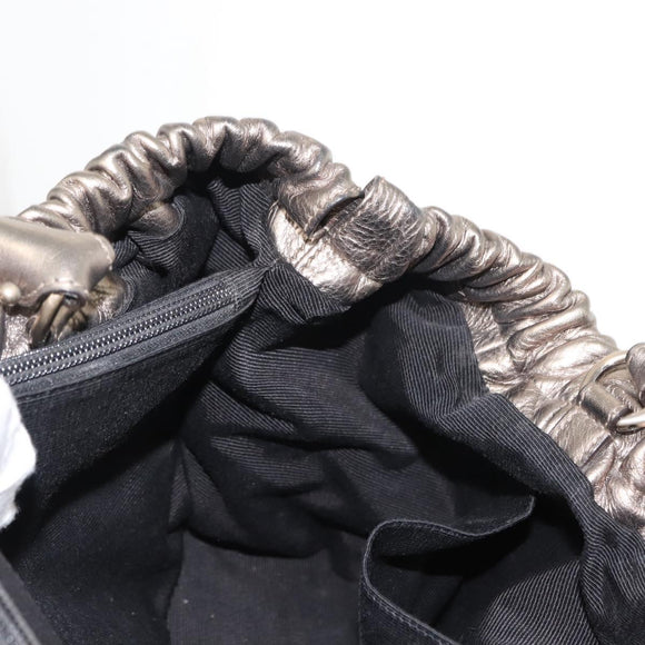 Salvatore Ferragamo Vala Shoulder Bag Leather Gold tone Auth 149548