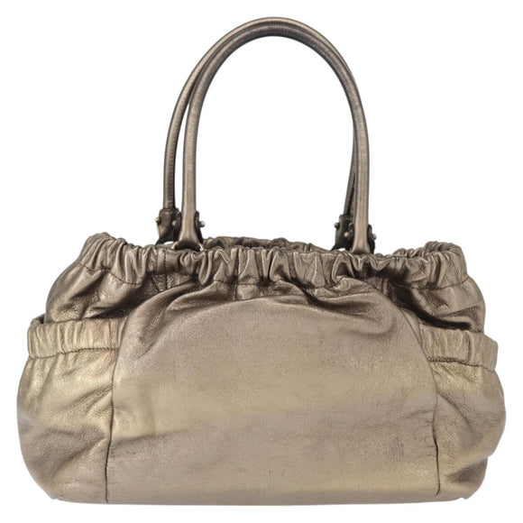 Salvatore Ferragamo Vala Shoulder Bag Leather Gold tone Auth 149548