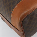 CELINE Macadam Canvas Tote Bag PVC Leather Brown Gold Auth 149549-16