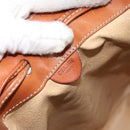 CELINE Macadam Canvas Tote Bag PVC Leather Brown Gold Auth 149549-18