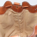 CELINE Macadam Canvas Tote Bag PVC Leather Brown Gold Auth 149549-20