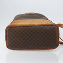 CELINE Macadam Canvas Tote Bag PVC Leather Brown Gold Auth 149549-5