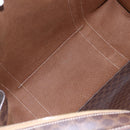 CELINE Macadam Canvas Shoulder Bag PVC Leather Brown Gold Auth 149556-17