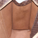 CELINE Macadam Canvas Shoulder Bag PVC Leather Brown Gold Auth 149556-18