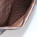 CELINE Macadam Canvas Shoulder Bag PVC Leather Brown Gold Auth 149556-21