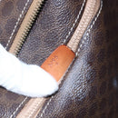 CELINE Macadam Canvas Shoulder Bag PVC Leather Brown Gold Auth 149556-22