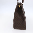 CELINE Macadam Canvas Shoulder Bag PVC Leather Brown Gold Auth 149556-4