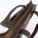 CELINE Macadam Canvas Shoulder Bag PVC Leather Brown Gold Auth 149556-6