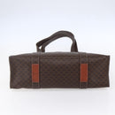 CELINE Macadam Canvas Shoulder Bag PVC Leather Brown Gold Auth 149556-9