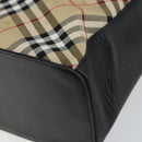 Burberrys Nova Check Shoulder Bag Nylon Beige Silver Auth 149560-9