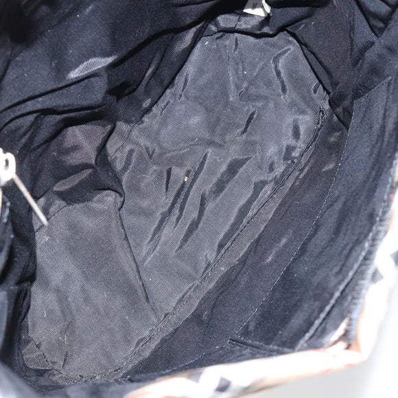 Burberrys Nova Check Shoulder Bag Nylon Beige Silver Auth 149560