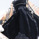 Burberrys Nova Check Shoulder Bag Nylon Beige Silver Auth 149560-18