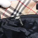 Burberrys Nova Check Shoulder Bag Nylon Beige Silver Auth 149560-19