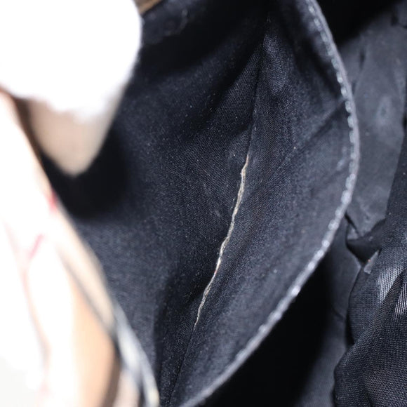 Burberrys Nova Check Shoulder Bag Nylon Beige Silver Auth 149560