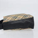 Burberrys Nova Check Shoulder Bag Nylon Beige Silver Auth 149560-4