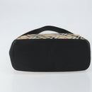 Burberrys Nova Check Shoulder Bag Nylon Beige Silver Auth 149560-5