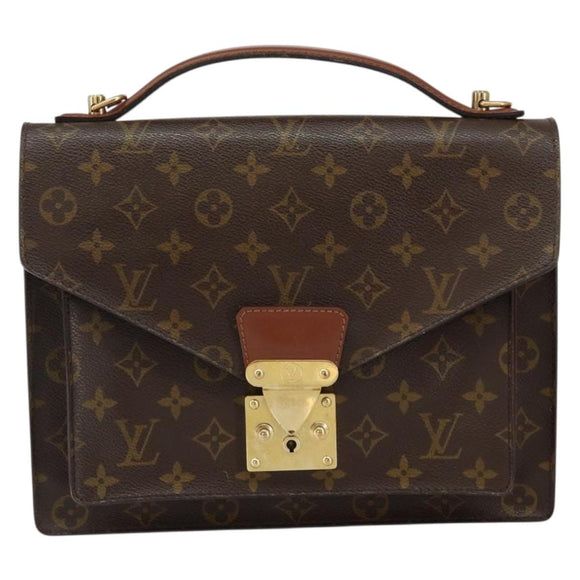 LOUIS VUITTON Monogram Monceau 28 Hand Bag M51185 LV Auth 149562