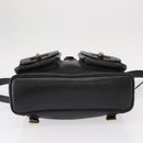 GUCCI Bamboo Backpack Leather Black Gold 003 1998 0016 Auth 149568-5