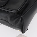 GUCCI Bamboo Backpack Leather Black Gold 003 1998 0016 Auth 149568-10