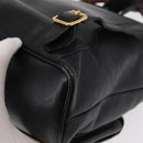GUCCI Bamboo Backpack Leather Black Gold 003 1998 0016 Auth 149568-19