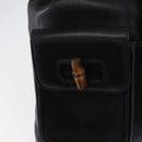 GUCCI Bamboo Backpack Leather Black Gold 003 1998 0016 Auth 149568-21
