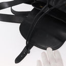 GUCCI Bamboo Backpack Leather Black Gold 003 1998 0016 Auth 149568-23