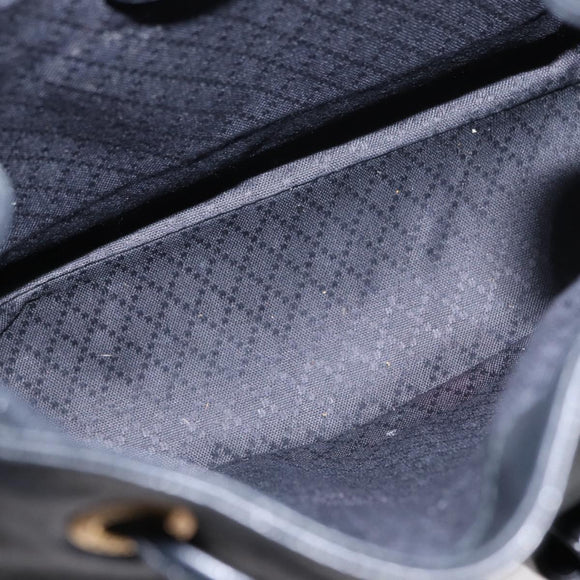 GUCCI Bamboo Backpack Leather Black Gold 003 1998 0016 Auth 149568