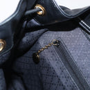 GUCCI Bamboo Backpack Leather Black Gold 003 1998 0016 Auth 149568-27