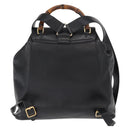 GUCCI Bamboo Backpack Leather Black Gold 003 1998 0016 Auth 149568-2
