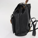 GUCCI Bamboo Backpack Leather Black Gold 003 1998 0016 Auth 149568-3