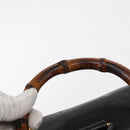 GUCCI Bamboo Backpack Leather Black Gold 003 1998 0016 Auth 149568-14