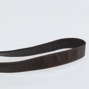 GUCCI Web Sherry Line Shoulder Bag Leather Dark Brown Gold Auth 149569-8