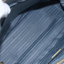 PRADA Galleria Hand Bag Safiano leather 2way Light Blue Gold Auth 149570-11