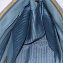 PRADA Galleria Hand Bag Safiano leather 2way Light Blue Gold Auth 149570-23