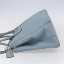 PRADA Galleria Hand Bag Safiano leather 2way Light Blue Gold Auth 149570-3