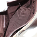 BURBERRY Nova Check Hand Bag Canvas Leather Beige Gold Auth 149571A-11