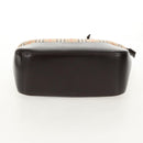 BURBERRY Nova Check Hand Bag Canvas Leather Beige Gold Auth 149571A-5