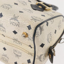 MCM Logogram Vicetos Mini Hand Bag PVC 2way White Gold Auth 149573-13