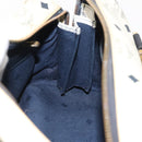 MCM Logogram Vicetos Mini Hand Bag PVC 2way White Gold Auth 149573-18