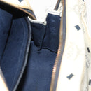 MCM Logogram Vicetos Mini Hand Bag PVC 2way White Gold Auth 149573-19