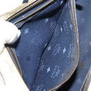 MCM Logogram Vicetos Mini Hand Bag PVC 2way White Gold Auth 149573-21