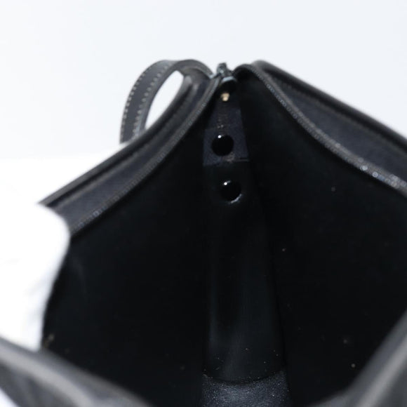 Christian Dior Trotter Canvas Shoulder Bag Black Gold Auth 149574