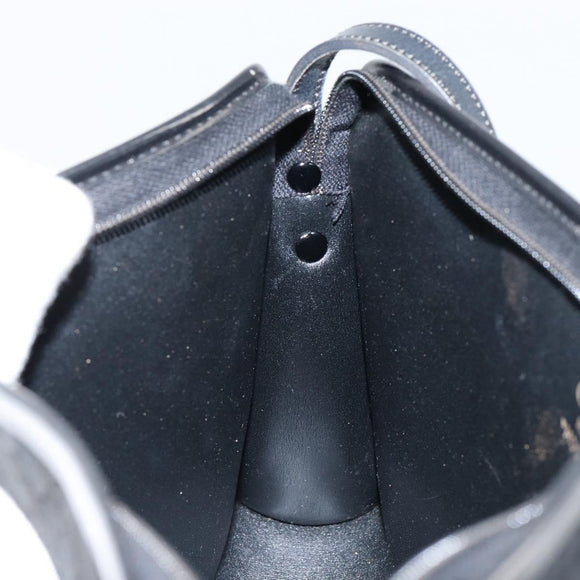 Christian Dior Trotter Canvas Shoulder Bag Black Gold Auth 149574