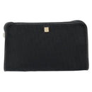 Christian Dior Trotter Canvas Shoulder Bag Black Gold Auth 149574-13