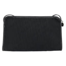 Christian Dior Trotter Canvas Shoulder Bag Black Gold Auth 149574-2