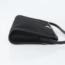 Christian Dior Trotter Canvas Shoulder Bag Black Gold Auth 149574-3