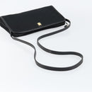 Christian Dior Trotter Canvas Shoulder Bag Black Gold Auth 149574-7